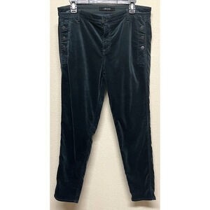 J. Brand Zion Mid-rise Skinny Button Jeans Pants Velvet Size 32 Green